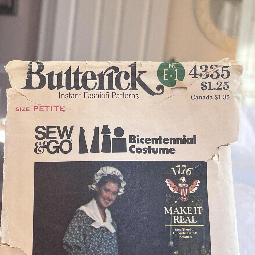Butterick Sew & Go‎ Women Costume 4335 Bicentennial Costume Sz Petite America250
